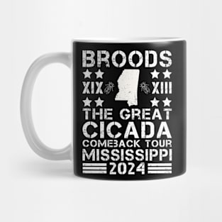 Great Cicada Comeback Tour Mississippi 2024 Cicada broods XIII and XIX in Mississippi Mug